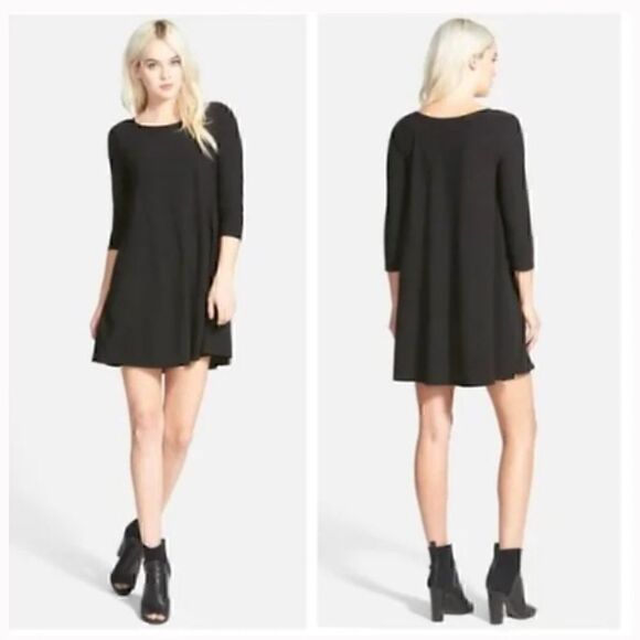 Leith Dresses & Skirts - Leith | Nordstrom | Flowy Trapeze Swing Dress in Black Size S Small